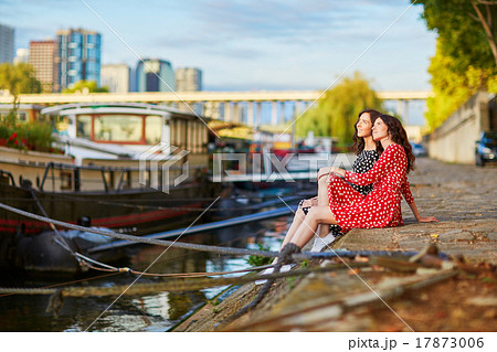 Beautiful twin sisters in Paris, France 17873006