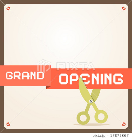Grand Opening Retro Vector Flat Design 17875367