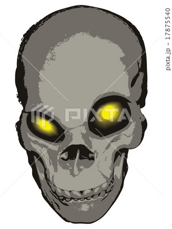 ハロウィン向け ドクロ ガイコツ 笑いのイラスト素材