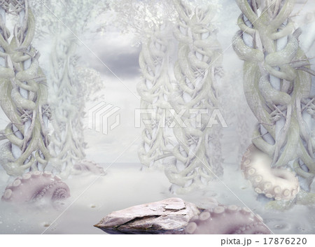 Mystery. Surrealistic Mysterious White Forest 17876220