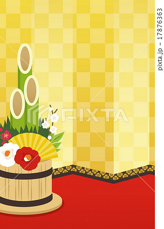 年賀　背景素材　赤 17876363