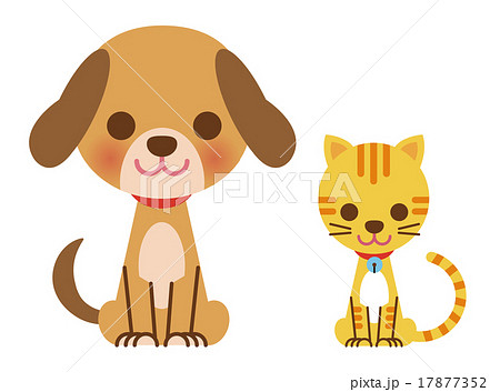 犬と猫のイラスト素材