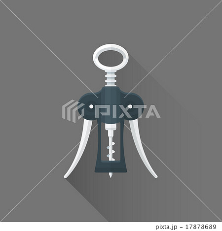 vector flat black wing corkscrew illustration vector flat black wing corkscrew illustration 17878689