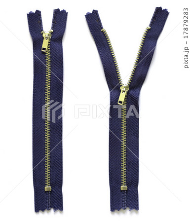 blue zipper isolated on white 17879283