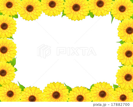 Rectangular frame made of sunflowers around 17882700