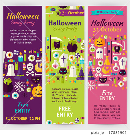 Halloween Party Vector Invitation Template Flyer  17885905