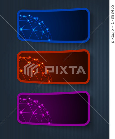 vector sticker banners, grouped, easy to modify 17888465