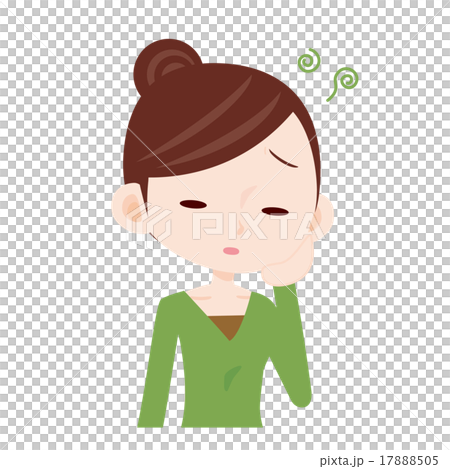 若い女性　上半身　不可解 17888505