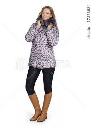 Young woman in short coat 17888624