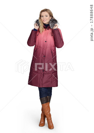 Young woman in long coat 17888648