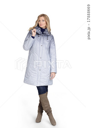 Young woman in long coat 17888669