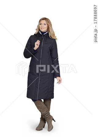 Young woman in long coat Young woman in long coat 17888697