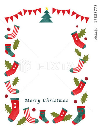 便せん クリスマス 靴下のイラスト素材 17888778 Pixta