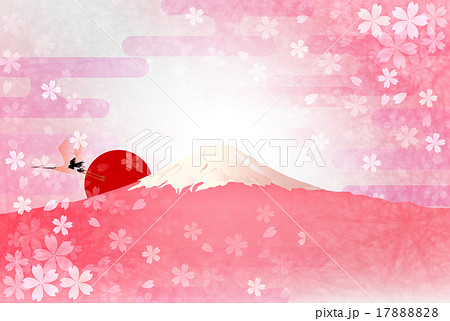 富士山 桜 年賀状 富士山 桜 年賀状 17888828