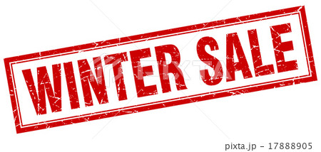winter sale red square grunge stamp on white winter sale red square grunge stamp on white 17888905