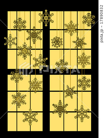 窓飾り・雪の結晶 17890832