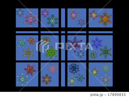 窓飾り・雪の結晶 17890833