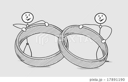 two persons holding rings 17891190