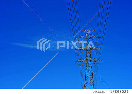 High voltage electric tower on sky background 17893021