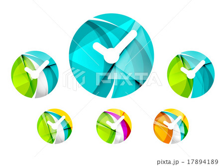 Set of abstract watch icon, business logotype Set of abstract watch icon, business logotype 17894189