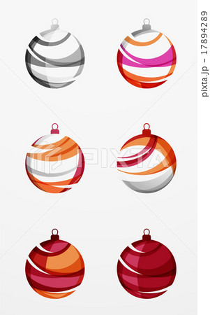 Set of abstract Christmas ball icons, business Set of abstract Christmas ball icons, business 17894289