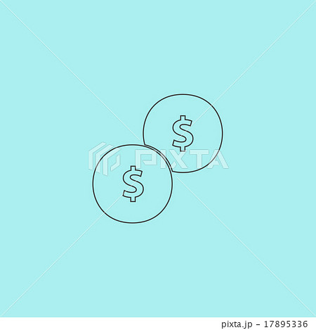 Dollars money coin icon - Vector 17895336