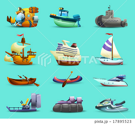 Ships And Boats Icons Set  17895523