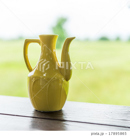 pots yellow on the table a background nature pots yellow on the table a background nature 17895865