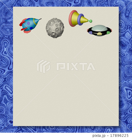 Space objects writing paper on marble texture Space objects writing paper on marble texture 17896225