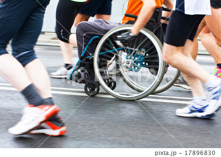 Disabled athlete in a sport wheelchair 17896830