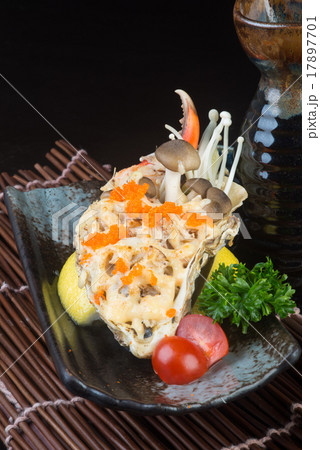 grilled shell fish on the background 17897701