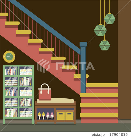 Hallway Decoration Vector Illustration. Hallway Decoration Vector Illustration. 17904856