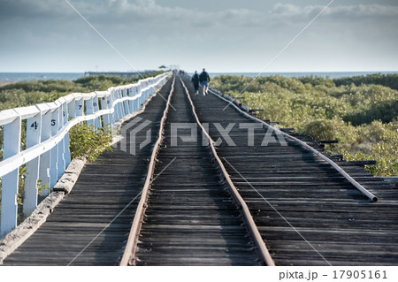 Geraldton antique wood railway jetty in Australia Geraldton antique wood railway jetty in Australia 17905161