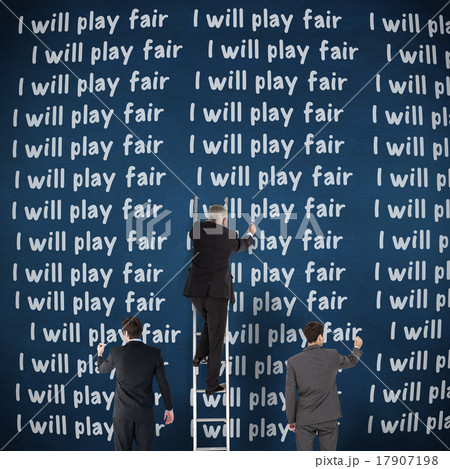 Composite image of business team writing 17907198