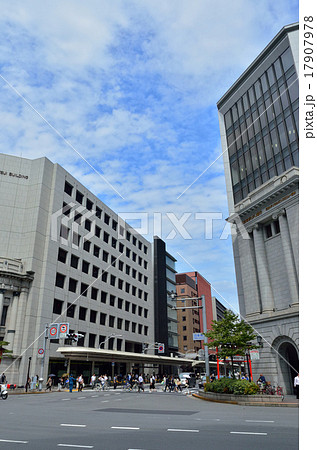 京都 四条烏丸交差点の写真素材