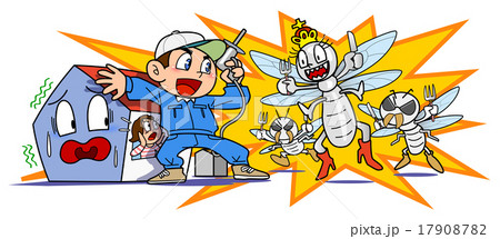 シロアリにおそわれる家 17908782