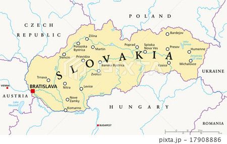 Slovakia Political Map 17908886