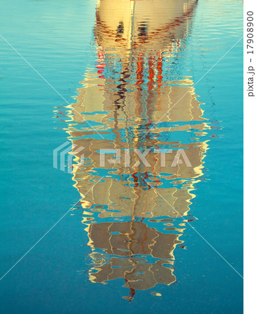 Reflection of sailboat on sea 17908900