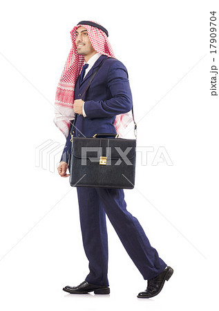 Arab businessman isolated on white 17909704