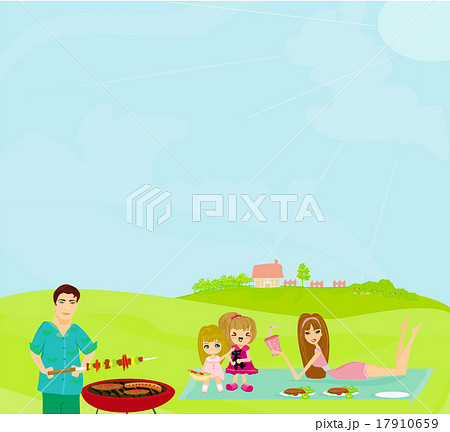 Family Having A Barbecue Party 17910659