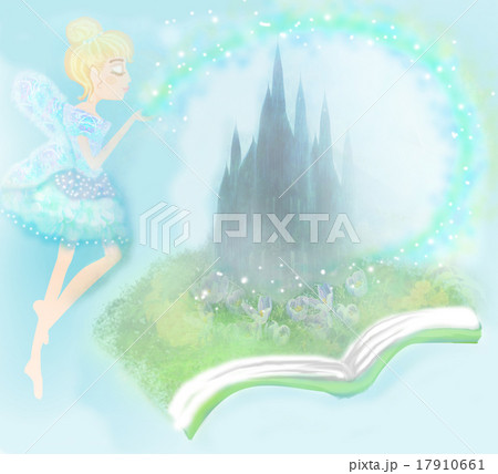 fairy flying above castle 17910661