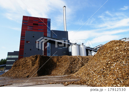 bio power plant against blue sky bio power plant against blue sky 17912530