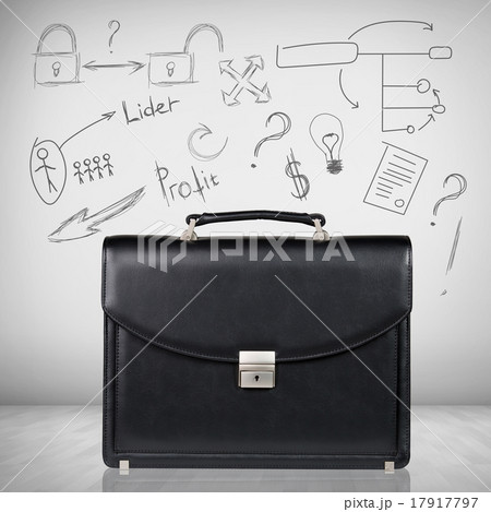 Black leather briefcase Black leather briefcase 17917797