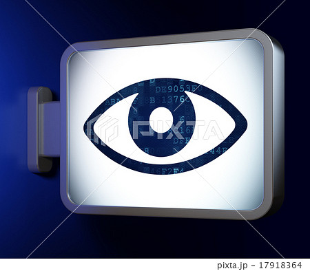 Protection concept: Eye on billboard background 17918364