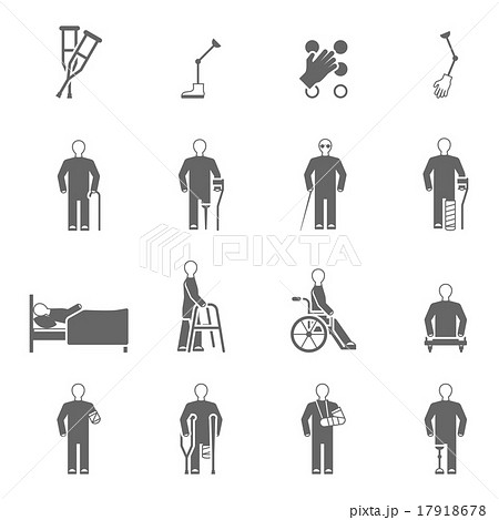 Disabled People Icons Set 17918678