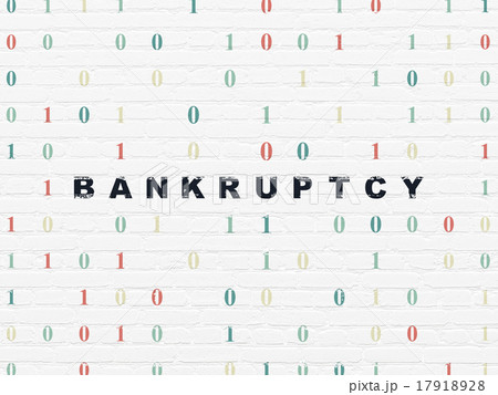 Finance concept: Bankruptcy on wall background 17918928