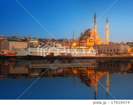 Panorama of Istanbul at a dramatic sunset 17919474