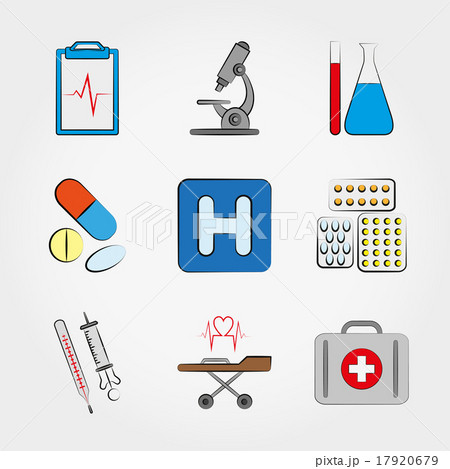 Medical icons set. 17920679