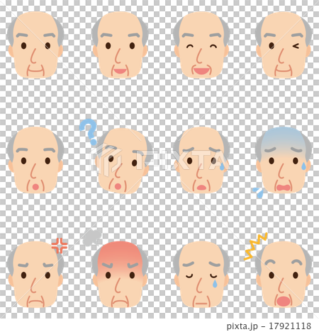 面部表情面對老年男性的圖標 17921118