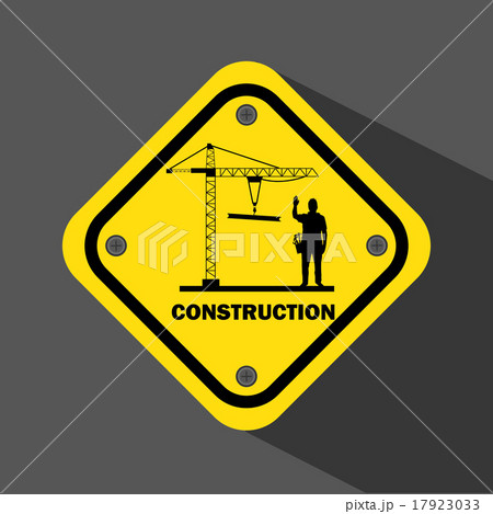 under construction design over gray background vector illustrati 17923033